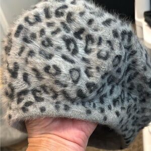 Leopard Print Faux Fur Hat